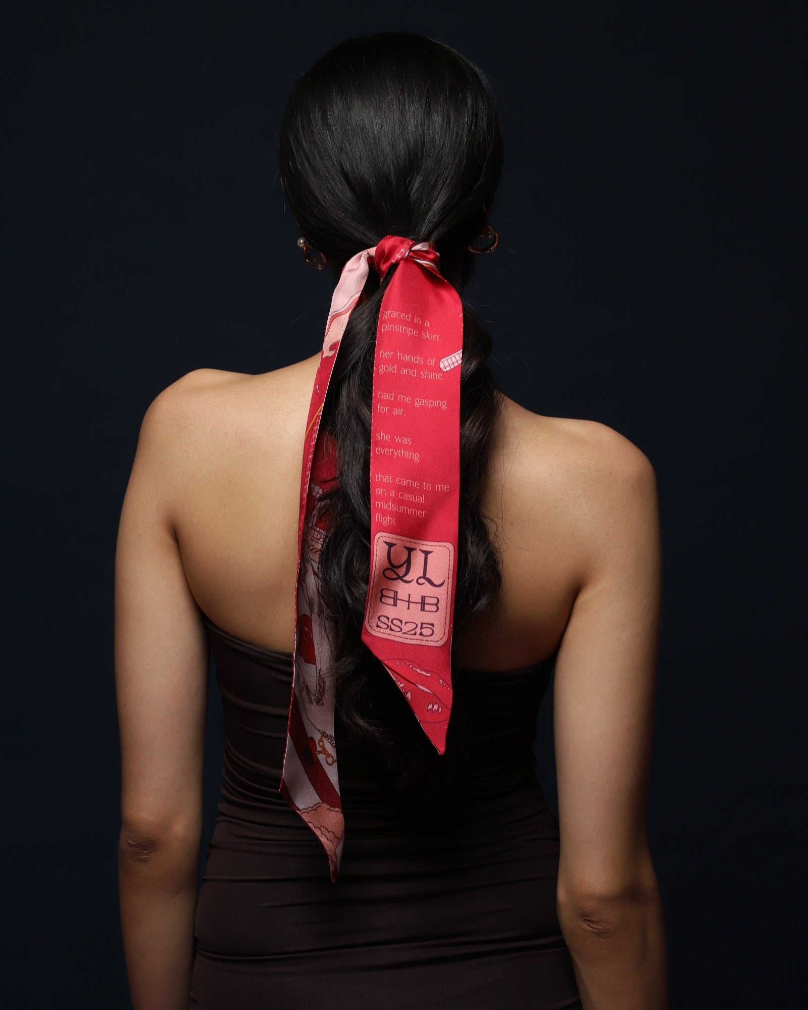Bond Girl Twilly - Lip Red