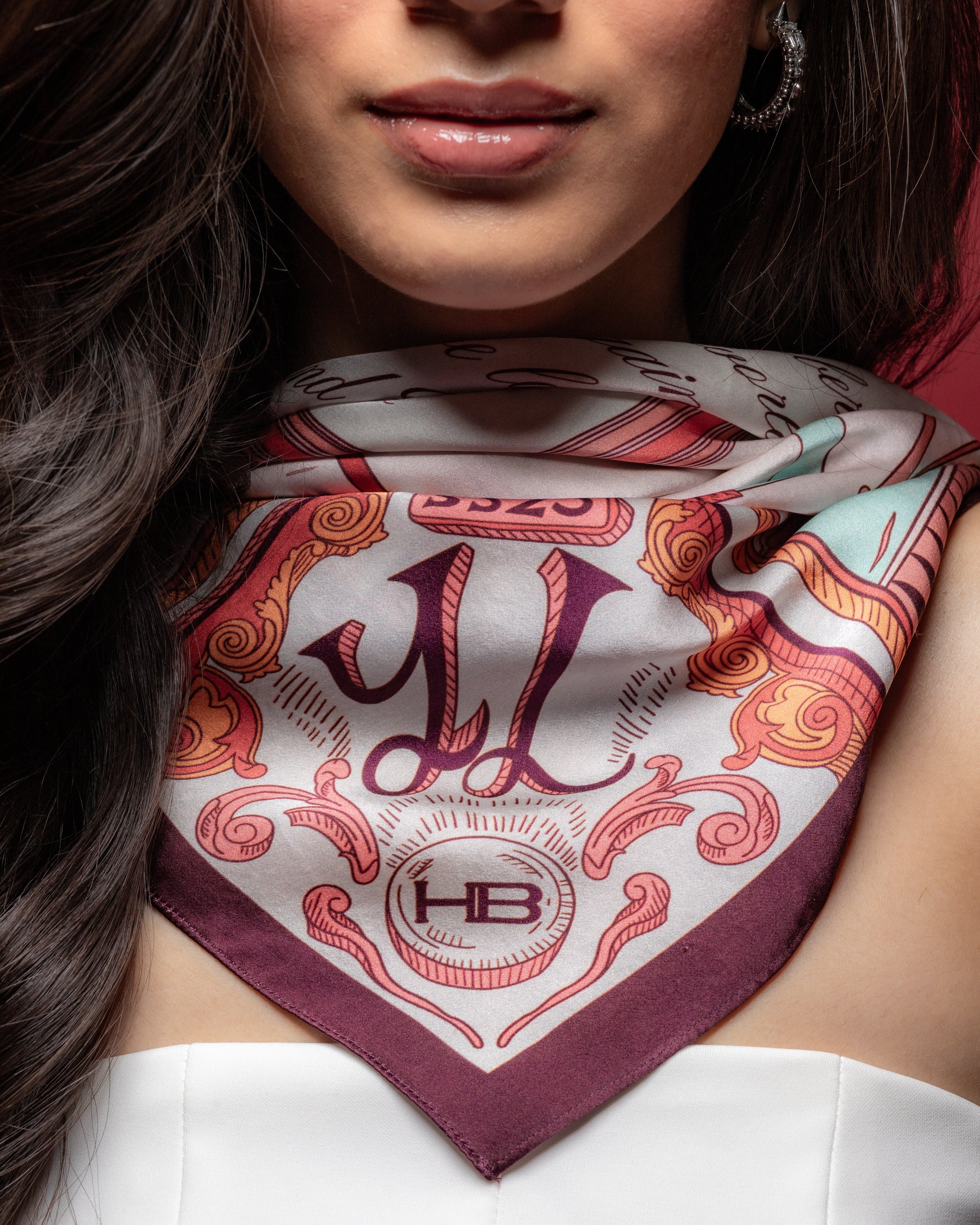 Her Scent Scarf - Mulberry Wine